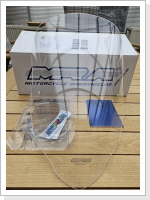 Die Tourenscheibe von MRA in klar bringt hoffentlich mehr Windschutz am Helm. Nein - bringt sie nich.t