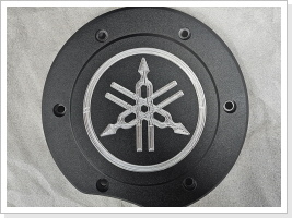 Der linke Deckel mit eingefräster Stimmgabel. Der linke Deckel mit eingefräster Stimmgabel.